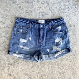 Blank Paige Denim Distressed Cuffed Shorts